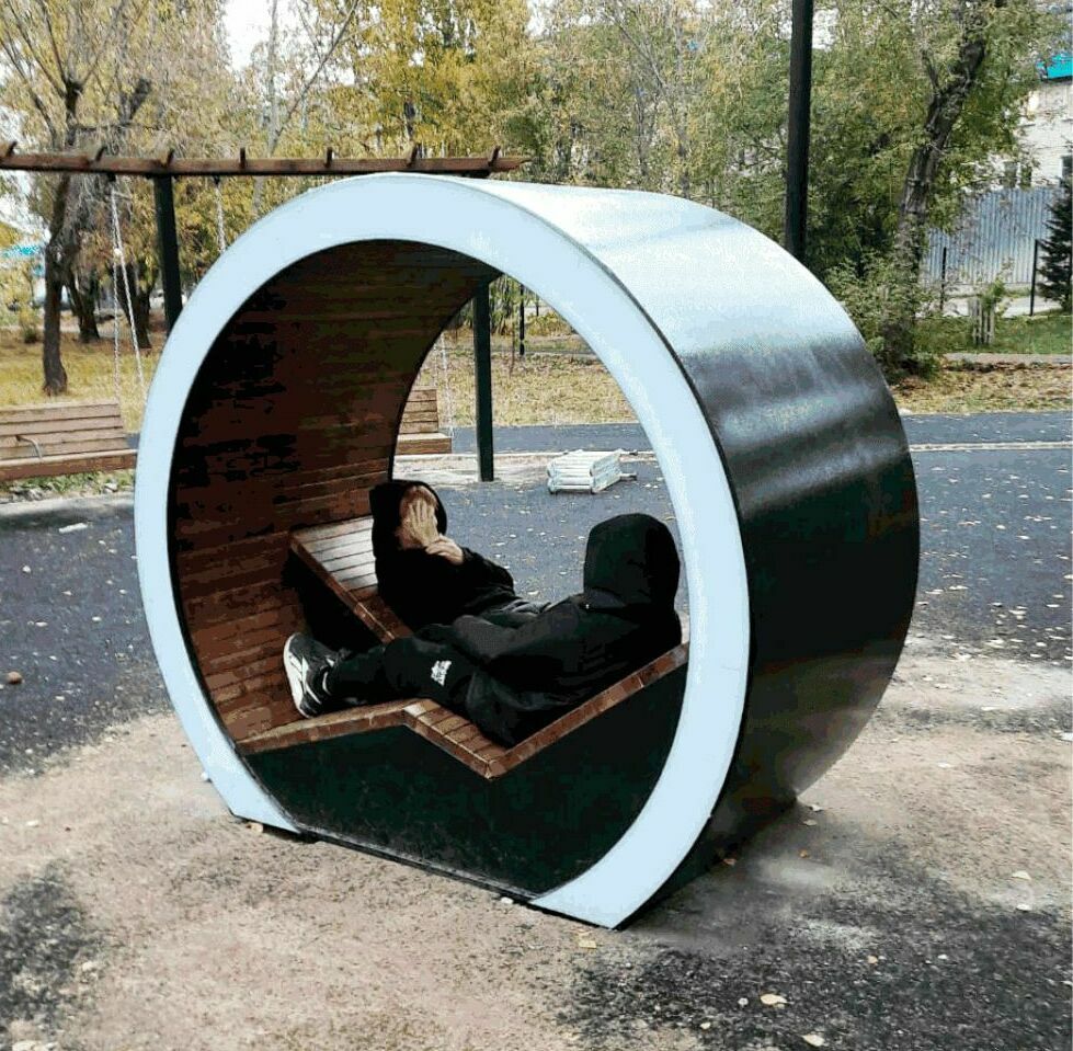 АРТ скамейка с подсветкой