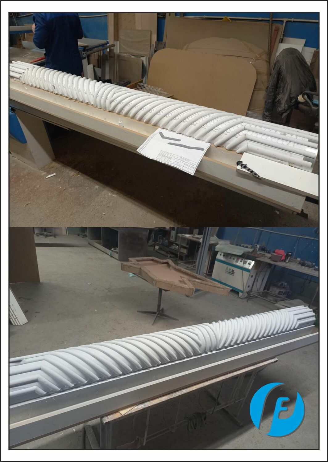 Грунтовка модели Промежуточное грунтование модели бронзового обрамления в серый цвет для оценки рельефа.