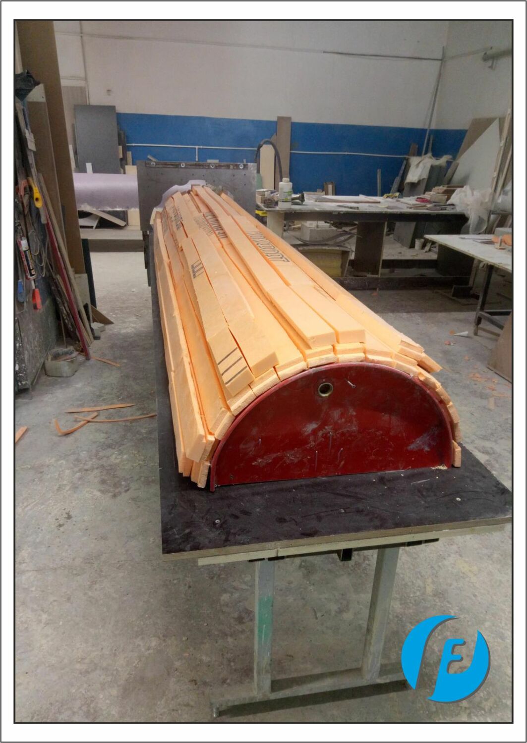 Основа для модели колонны Начальный этап изготовления колонны: создание основы (тела) для будущей гипсовой модели.