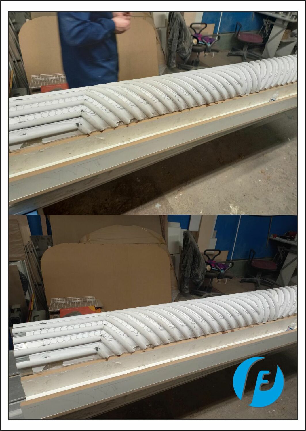 Создание объема вручную Ручная лепка и придание объема орнаменту на модели будущего бронзового обрамления.