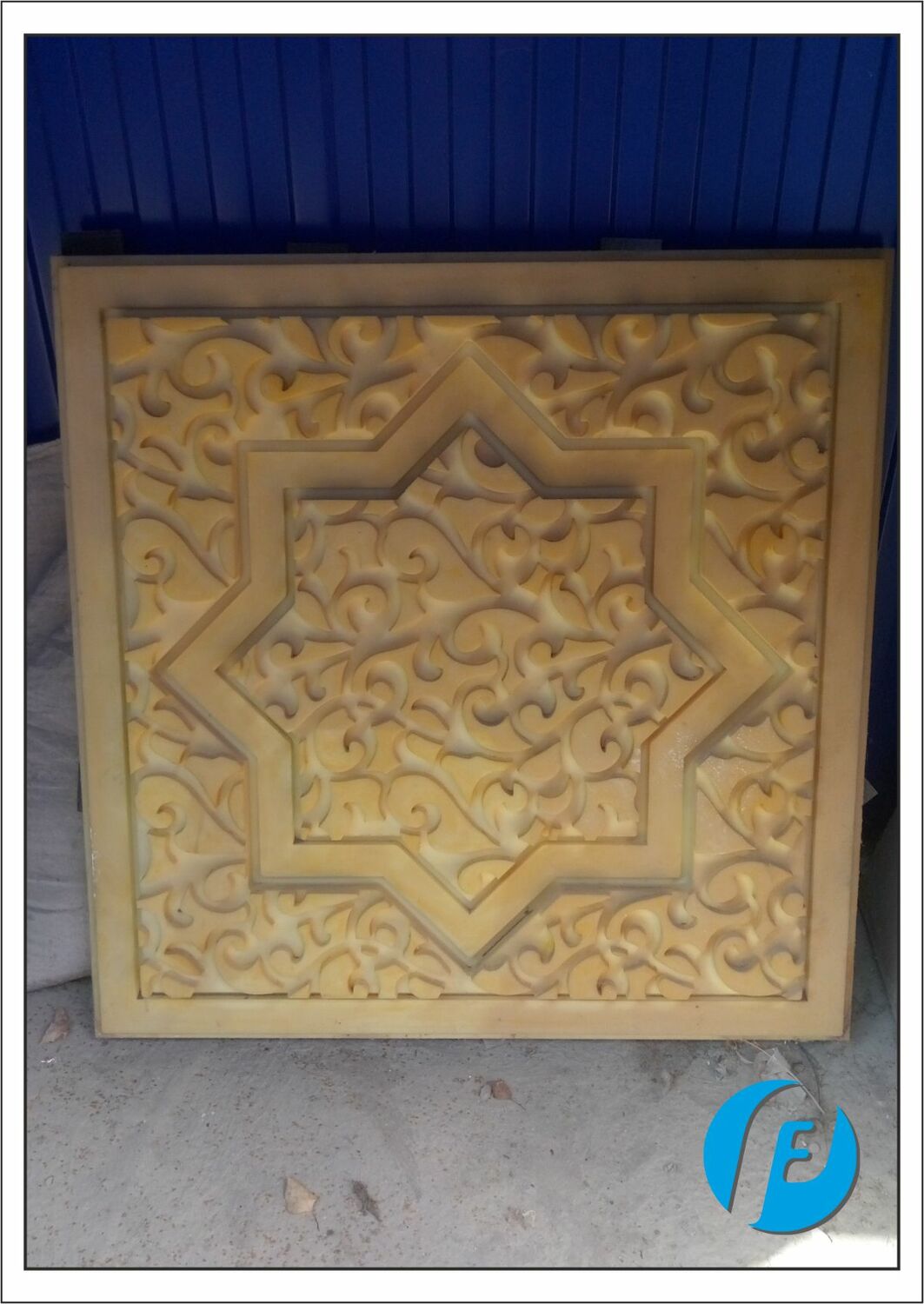 Матрица для орнамента Высокоточная полиуретановая матрица с восточным орнаментом, Модель изготовленна на ЧПУ-фрезере для отливки декора ресепшена.